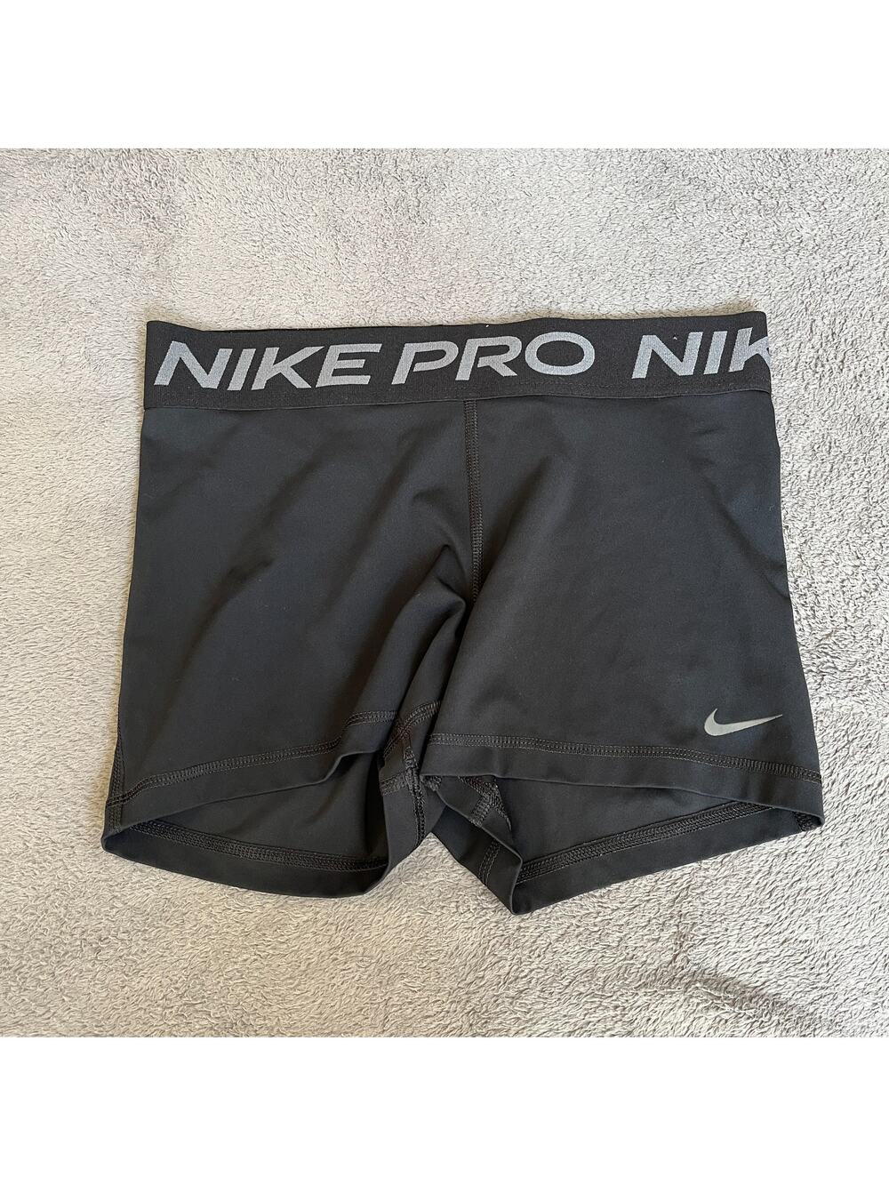 Nike Pro 365 3" Black Wide Elastic Waistband Shorts CZ9857-014 Women's Size M